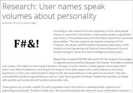 【最新研究】何気なく命名したユーザーネームでもかなり個人の性格と属性を反映していた！