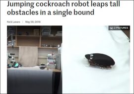 「じょうじ」も驚く!?　めざましい進化を遂げる最新ゴキブリロボットが魅せる驚異の跳躍力！