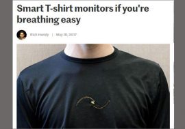 Tシャツがデジタル機器に!?　呼吸をリアルタイムでモニターする“スマートTシャツ”が登場！