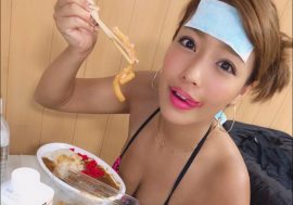 橋本梨菜の“ビキニでご飯”がエロすぎる！　おっぱいの大きさと食事の量にも驚愕!?